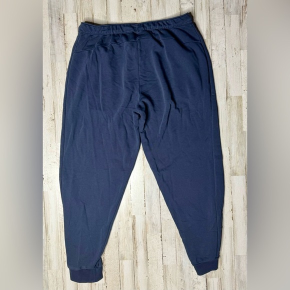 Puma Jogger Pants Men's XL Blue Fleece Lined Logo Tapered Leg Drawstring - Picture 8 of 10